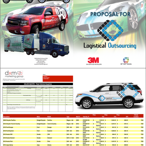Graphic Design: DXM Marketing (Vehicle Wrap Proposal)